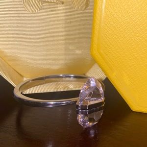 Swarovski Lucent Rose Stainless Steel Bangle( Size S)